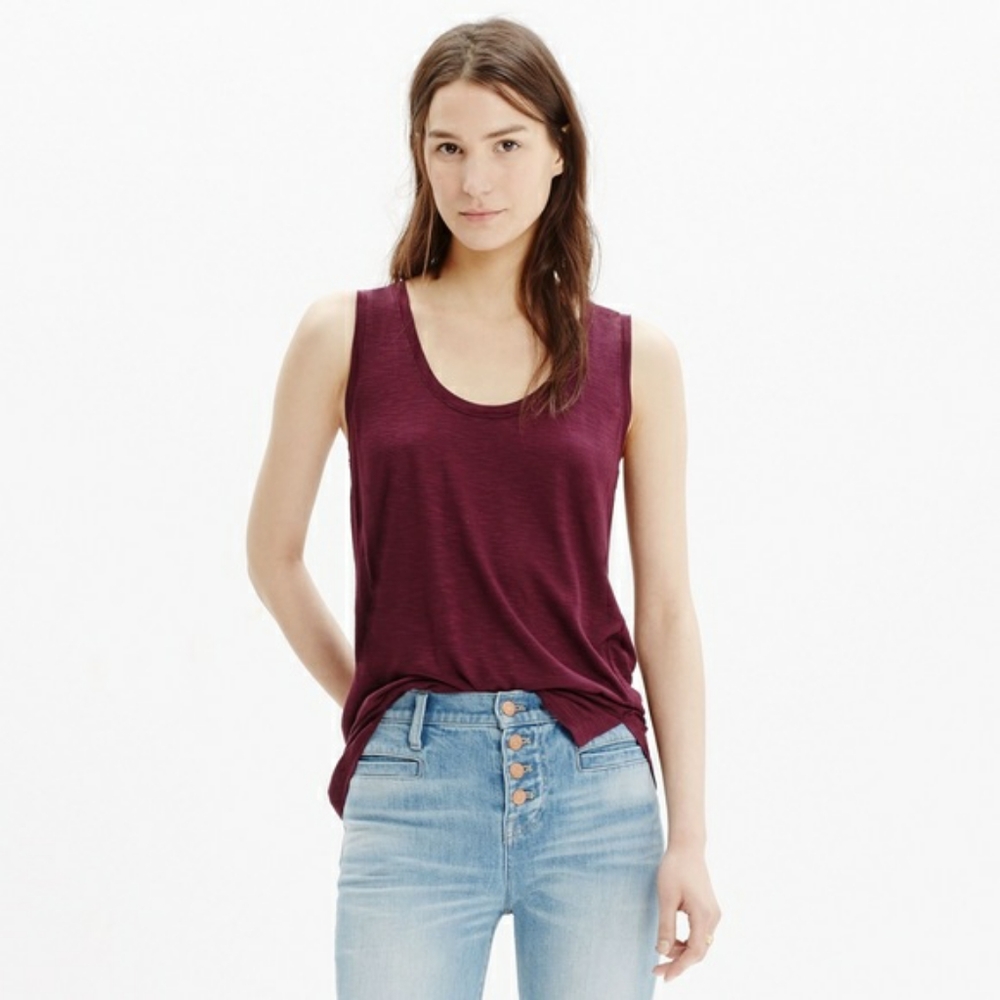 Madewell Anthem Tank maroon size XS
